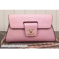 Buy Discount Chanel Shoulder Bag Snake Leather CHA8269 Pink