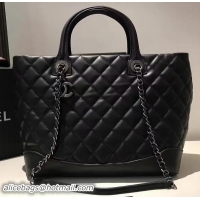 Luxury Chanel Tote Bag Sheepskin Leather A36985 Black
