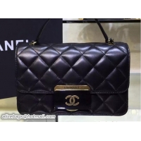 Best Grade Chanel Sheepskin and Resin Flap Small Bag A93321 Black