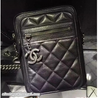 Luxury Discount Chanel Calfskin CC Camera Phone Bag 7032707 Black
