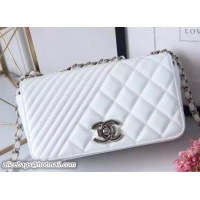 Buy Luxury Chanel Patent Leather Flap Shoulder Camera Bag 7032918 White