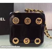 Purchase Chanel Dice PVC and Brass Minaudiere Bag A94632 Black
