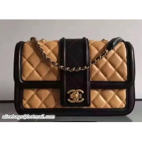 Popular Style Chanel Quilted/Light Gold Metal Calfskin Small Flap Bag A91365 Black/Beige