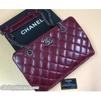 Shop Chanel Calfskin Shopping Bag Date Red Fall Winter 701104 Date Red