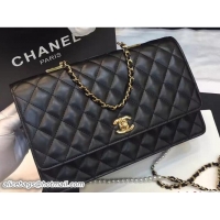 Charming Chanel Lambskin with Fantasy Pearls Large Evening Flap Bag A98572 Black