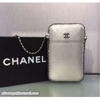 Original Cheap Chanel Phone Holder A94471 Silver