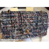 Expensive Chanel Tweed and Lambskin Classic Flap Bag A01112 03