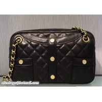 Classic Specials Chanel Lambskin Girl Chanel Chain Clutch Small Bag A91407 Black