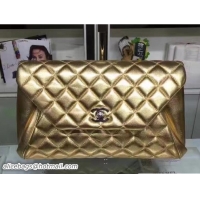 Best Price Chanel Fold Up Again Clutch Bag A98558 Gold/Silver