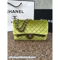 Top Design Chanel 2.55 Series Flap Bags Original Green Velvet Leather A1112 Silver