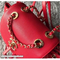 Best Luxury Chanel Grained Calfskin Business Affinity Backpack Bag A93748 Red