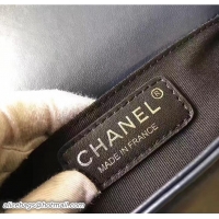 Affordable Price Chanel Two-Tone Black Metal Boy Flap Small Bag 42910 Navy Blue/Black