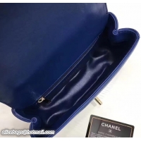 Duplicate Chanel Carry Chic Small Top Handle Flap Bag A93751 Blue