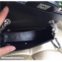 Original Cheap Chanel Chevron Lambskin Classic Flap Mini Bag A1116 Black With Sliver Hardware