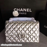 Shop Cheap Chanel Flap Shoulder Bags Original Lambskin Leather CF1113 Silver