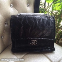 Duplicate Chanel Classic Calfskin Leather Toto Bag A92880 Black