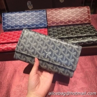 2015 Hot Sale Goyard Long Wallets 020112 Dark Grey