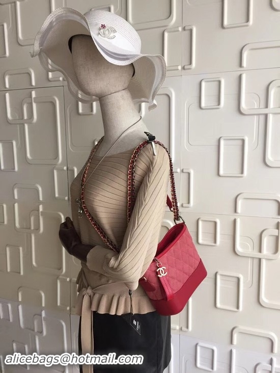 Good Quality Chanel Gabrielle Nubuck leather Shoulder Bag 93481 Red