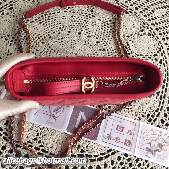 Good Quality Chanel Gabrielle Nubuck leather Shoulder Bag 93481 Red