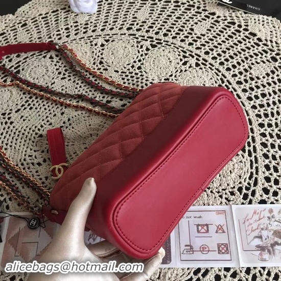 Good Quality Chanel Gabrielle Nubuck leather Shoulder Bag 93481 Red