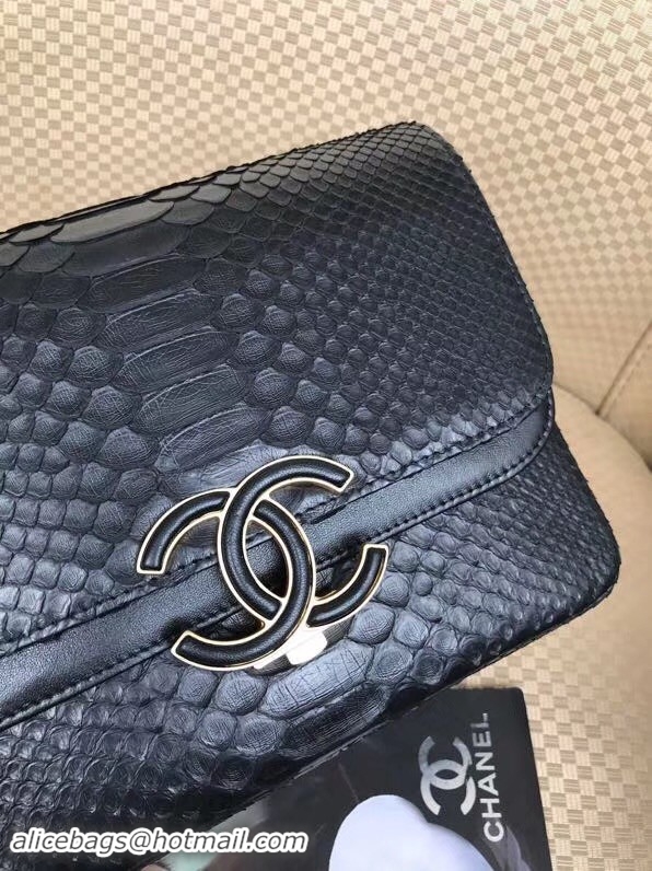 Good Quality Chanel Original Flap Bag Python, Lambskin & Gold-Tone Metal A57277 Black