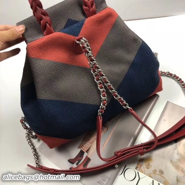 Good Looking CHANEL Small Backpack 33659 Blue&orange&grey