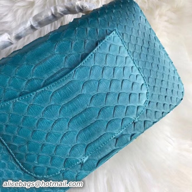 Trendy Design Chanel Mini Flap Bag Python & Gold-Tone Metal A69900 blue