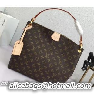 Popular Louis Vuitton Graceful Hobo PM Bag Monogram Canvas M43701 Beige 2018