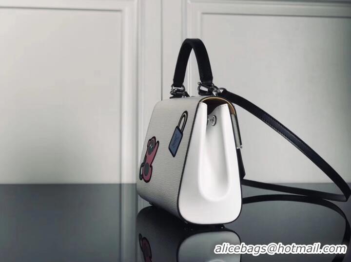 Perfect Louis Vuitton original Epi Leather CLUNY BB M52484 white