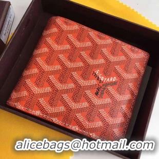 New Stylish Goyard Short 6 Card Slots Billfold Wallet 020085 Orange