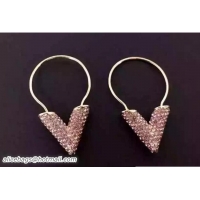 Top Quality Louis Vuitton Essential V Strass Earrings Pink J61510