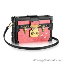 Luxurious Louis Vuitton Petite Malle Epi Leather Bag M50014 Pink