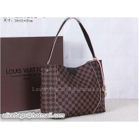 Buy Fashionable Louis Vuitton Monogram Damier Ebene Canvas CAISSA HOBO Bag N41555 Pink