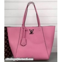 Cheapest Louis Vuitton Soft Calfskin Leather LOCKME CABAS Bag M42290 Pink