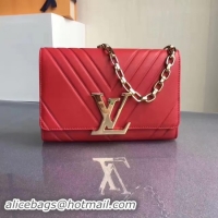 Perfect Louis Vuitton CHAIN LOUISE GM Shoulder Bag M54230 Red