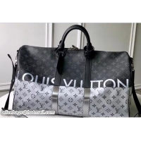 Luxury Louis Vuitton Keepall 50 Bag Monogram Other Canvas Split Silver M43817 2018