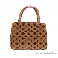 Modern Classic Designer Louis Vuitton Flannelette Leather Tote Bag M03639 Wheat