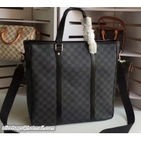 Top Quality Louis Vuitton Damier Graphite Canvas Tadao MM Bag N51192