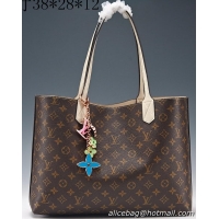 Reasonable Price Louis Vuitton Monogram Canvas Double Leather Bag M41608 OffWhite