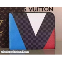 Newest Fashion Louis Vuitton Damier Graphite Canvas POCHETTE JOUR GM REGATTA N41594