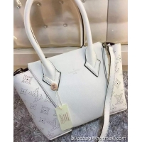 Top Quality Louis Vuitton Monogram Calfskin Leather Bag W PM M92642 White