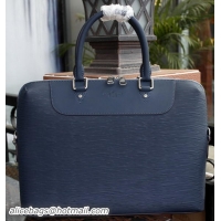 Popular Style Louis Vuitton Epi Leather PORTE-DOCUMENTS JOUR M50165 Blue