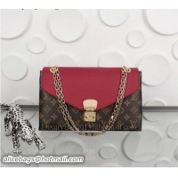 Luxury Cheap Louis Vuitton Monogram Canvas Pallas Chain Aurore Bags M41200 Burgundy