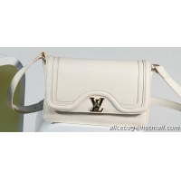 Buy Cheapest Louis Vuitton Soft Leather Flap Shoulder Bag M41322 White