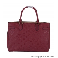 Expensive Louis Vuitton Monogram Empreinte Tote Bag M48816 Burgundy