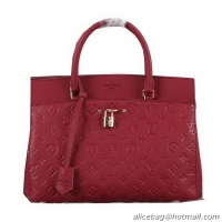 Luxury Cheapest Louis Vuitton Monogram Empreinte Tote Bag M63172 Burgundy