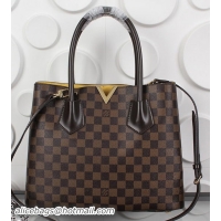 Feminine Louis Vuitton Damier Ebene Canvas KENSINGTON Bag N41435