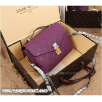 Discount Fashion Louis Vuitton Monogram Empreinte Pochette Metis Bags M40780 Purple