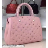 Popular Style Louis Vuitton Monogram Calfskin Leather MONTAIGNE PM Bag M50665 Pink