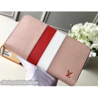 Cheap Price Louis Vuitton EPI Leather Stripes Zippy Wallet M629644 Rose Ballerine 2018